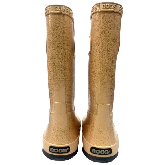 Bogs Kids' Rain Boots Rainboot Glitter Rose Gold Size 11 Toddler - Picture 6 of 9